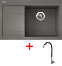 Sinks RIM 780 P Truffle + Elasta nerez/černá 